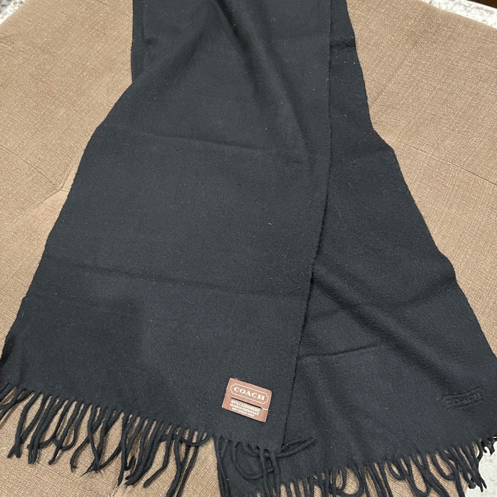 Black Coach Cashmere Scarf